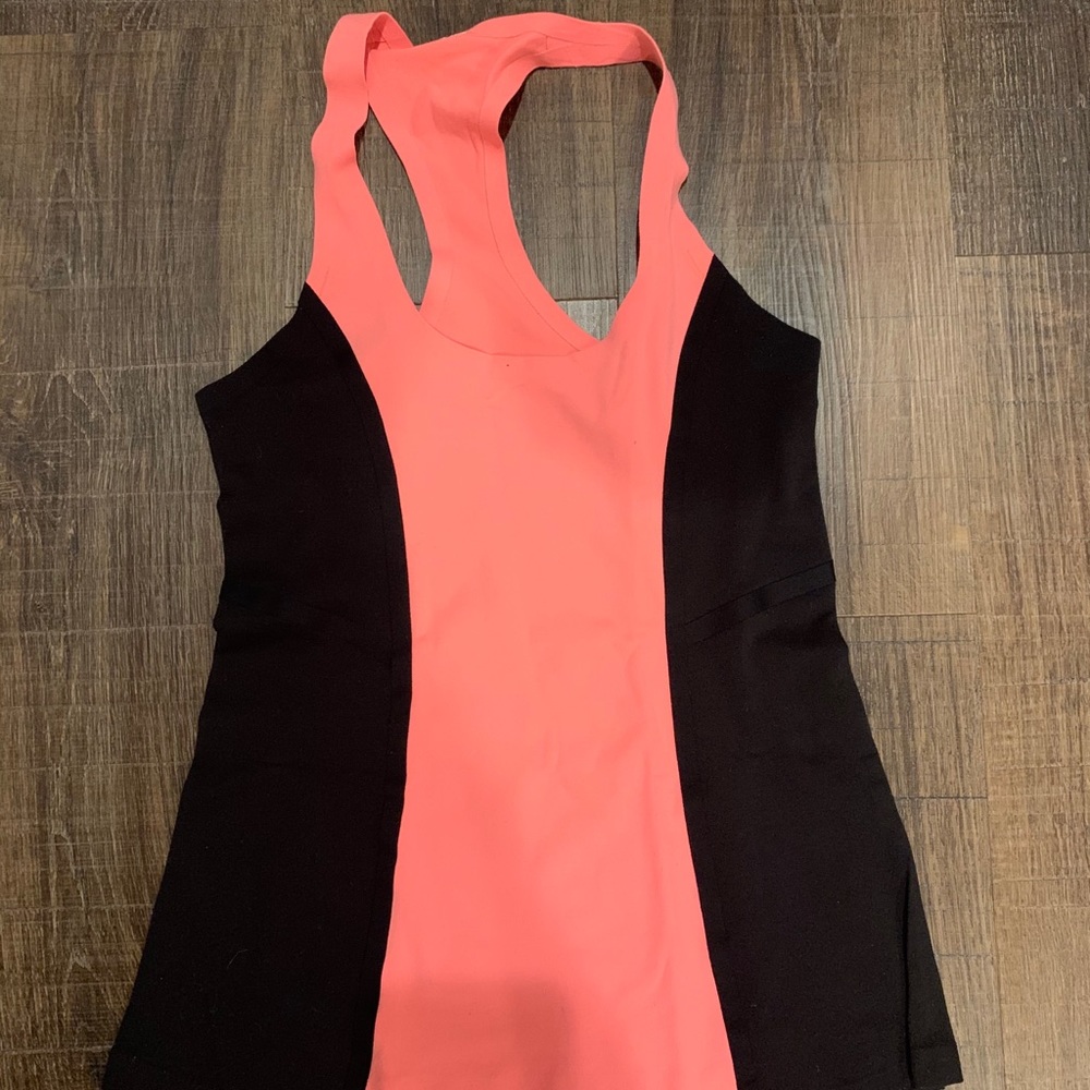 Lululemon Coral and Black Tank Top